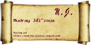Mudray Józsua névjegykártya